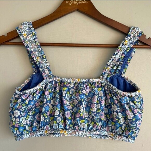 American Eagle Micro Floral Mixed Media Cropped Bralett Cami Tube Top Womens XL - Picture 5 of 10